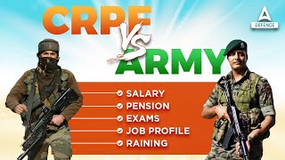 CRPF vs ARMY  SALARYPENSIONEXAMSJOB PROFILETRAINING  CRPF New Vacancy 2023 [upl. by Rengia]