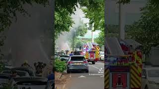 Van on fire Fordrough Lane Bordesley Green Birmingham B9 [upl. by Fujio]