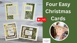 Creating Four Simple And Festive Christmas Cards [upl. by Tung]