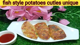 Fish style potatoes chicken cutles recipe unique delicious quick easy by lifestylevlogscooking [upl. by Akenehs696]