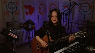 Live Forever  Oasis  Charlotte Rotheram Acoustic Cover [upl. by Ahtram]