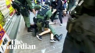 Violent arrest of 12yearold girl in Hong Kong [upl. by Dnilazor]