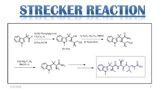 Strecker Reaction [upl. by Ynagoham]