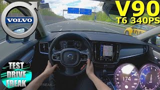 0235kmh  Volvo V90 T5  POV Acceleration and Top speed TEST ✔ [upl. by Caundra880]