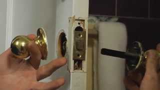 How to Install a Doorknob [upl. by Hgielek]