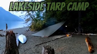 Winter Tarp Camping in the Rain [upl. by Enidan]