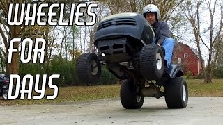 Racing Mower Build Pt 3 Wheelies amp Drag Racing [upl. by Ymeon]