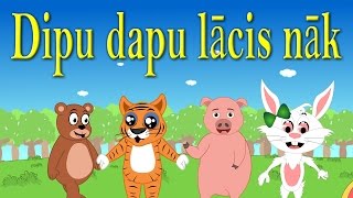 Dipu Dapu Dācis Nāk  Bērnu dziesmas  Animal Dancing Song in Latvian  Латышская детская песня [upl. by Barra]