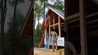 HEAVY glass cabin window install cabin cabincrew cabinbuild offgrid offgridlife [upl. by Sankaran]