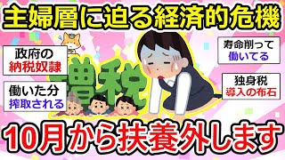 【有益】【衝撃】主婦たちの財布に直撃！社会保険の改正で扶養控除が風前の灯火？未来の年金増額、救世主か負担増の罠か？【ガルちゃん】 [upl. by Vershen]