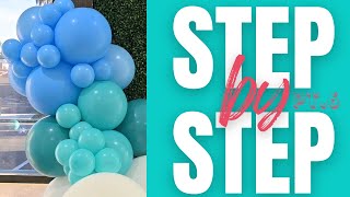 How to do a balloon arch step by step  how to assemble easy balloons arch and how to hang it pt6 [upl. by Meraree143]