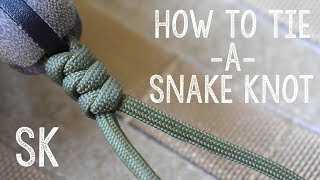 How to Tie a Paracord Snake Knot [upl. by Earized]