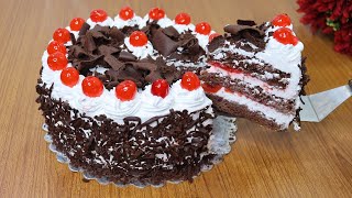 A Complete Guide For Making Black Forest Cake Recipe at Home Step By Step  Best Black Forest Cake [upl. by Auqinahs]