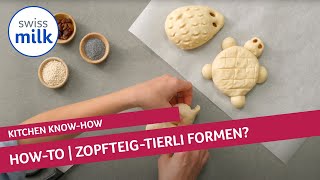 Wie kann ich ZopfteigTierli formen  HowtoVideo  Swissmilk 2020 [upl. by Dnomzed751]