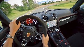 2021 Porsche 718 Cayman GTS 40 6Speed Manual  POV Driving Review [upl. by Clausen859]