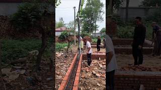 Construction process of pouring concrete for building beams in rural areas [upl. by Maxantia861]