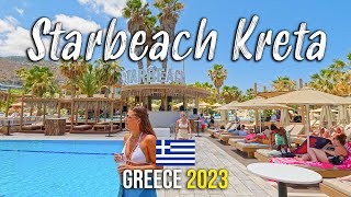 Hersonissos Crete Starbeach Kreta walking tour 4k Greece 2023 [upl. by Noxid]