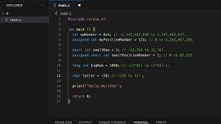 C Programming Tutorial 2  Variables And Data Types [upl. by Studner]