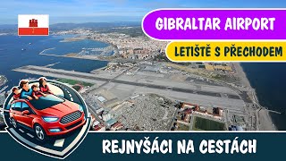 Airport Gibraltar  airport with pedestrian crossing [upl. by Chesna]