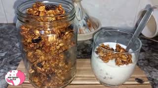 banana granola musli كرانولا بالموز [upl. by Rus288]