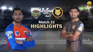 Khulna Tigers vs Sylhet Sunrisers  22nd Match  Highlights  Season 8  BBPL 2022 [upl. by Fletcher287]