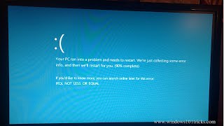 How to Fix Windows BSOD Error IRQLNOTLESSOREQUAL 0x0000000A [upl. by Kendal]