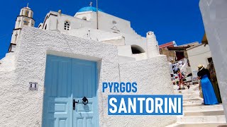 Santorini na własną rękę CZĘŚĆ 7 Pyrgos  wioska na szczycie Czy warto się tam wspiąć 4K UHD [upl. by Shellans132]