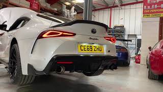 Whifbitz 35” titanium Supra A90 exhaust [upl. by Hsepid]