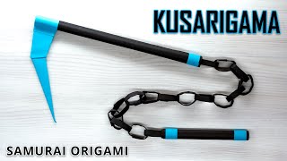 KUSARIGAMA from Paper  How to Make Origami Kusarigama Easy [upl. by Burford390]