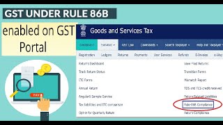 Rule 86B is going to enabled on GST Portal LIVE DEMO with concept by CA KAVITA [upl. by Colline]