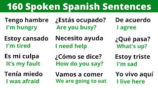 Learn Spanish Phrases for Everyday life in 20 minutes [upl. by Silvan]