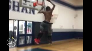 Andrew Wiggins attempts a reverse 720 dunk [upl. by Rahel]