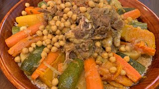 Couscous  Moroccan Couscous with Lamb and Vegetables  How To Make Lamb Couscous with Vegetables [upl. by Laval]