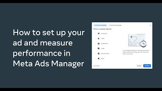 How to set up your ad and measure performance in Meta Ads Manager [upl. by Flavia]