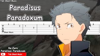 ReZero OP 2  Paradisus Paradoxum Guitar Tutorial [upl. by Harald458]