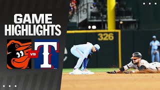 Orioles vs Rangers Game Highlights 72124  MLB Highlights [upl. by Chapen]