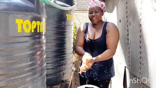 Bathing videoReal African village lifecold water Bathing [upl. by Lynelle]