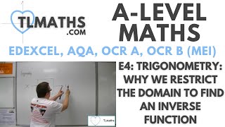 ALevel Maths E407 Trigonometry Why we Restrict the Domain to find an Inverse Function [upl. by Akirea]