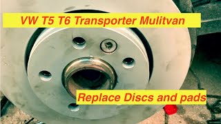 VW T5 T6 Transporter Mulitivan Caravelle Bus Rear Brake Discs amp Pads [upl. by Ury]