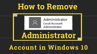 How to Remove Administrator [upl. by Lanie]