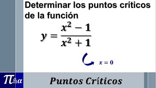 Puntos críticos de una función racional ejemplo 4 [upl. by Darsey787]