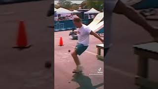 Extreme Footbag Athlete Performs Insane Stunts at the X Games [upl. by Nnylrahc]