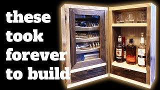 Cigar Humidor amp Whiskey Cabinet Dove Tail Build [upl. by Platto267]