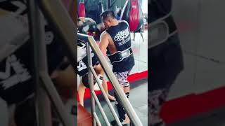 Brutal Muay Thai Pad Work With Trainer Gae  Shorts [upl. by Leibman]