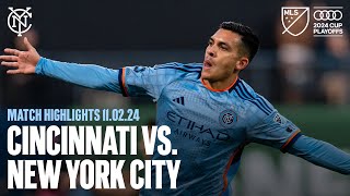 Match Highlights  New York City FC 31 FC Cincinnati  November 2 2024 [upl. by Corron]