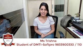 Student Review amp Testimonial  Trishna at DMTI SOFTPRO [upl. by Nnyled482]