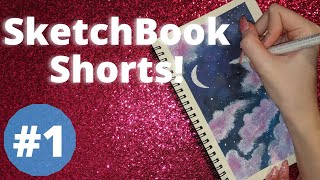 SketchBook Shorts Series 1 Creating Clouds With Youtuber Bellamena Galaxy Stars And The Moon [upl. by Silvanus]