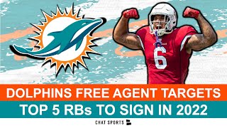 Dolphins Free Agency Rumors Top 5 NFL Free Agent RBs Mike McDaniel Could Try to Sign In 2022 [upl. by Aehsan]