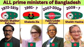 All prime ministers of Bangladesh 19712023  Bangladesh all prime ministers [upl. by Notxed352]