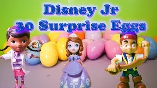 Opening 30 Surprise Eggs with Doc McStuffins and Friends [upl. by Ladd]